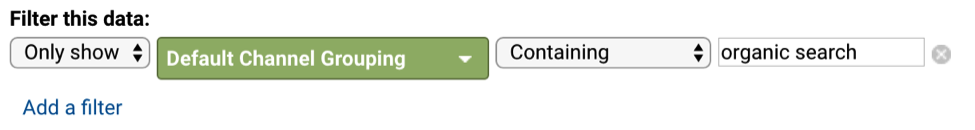 Adding a default channel grouping to a filter in Google Analytics.