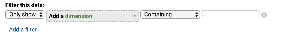 Adding a dimension to a filter in Google Analytics.