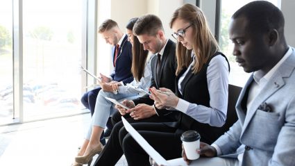 candidates sitting waiting for job interview