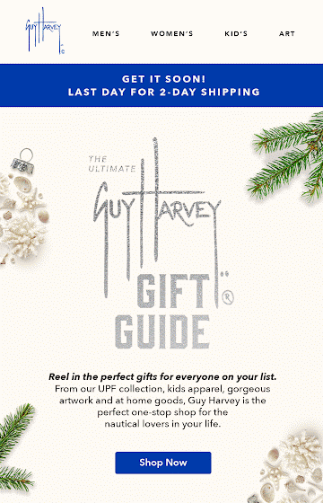 Guy Harvey holiday email