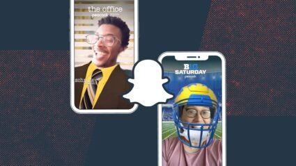 Graphic showing snapchat AR