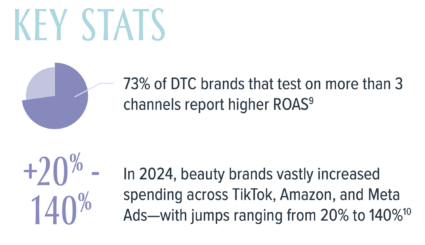 DTC brands leveraging more than one channel have higher ROAS